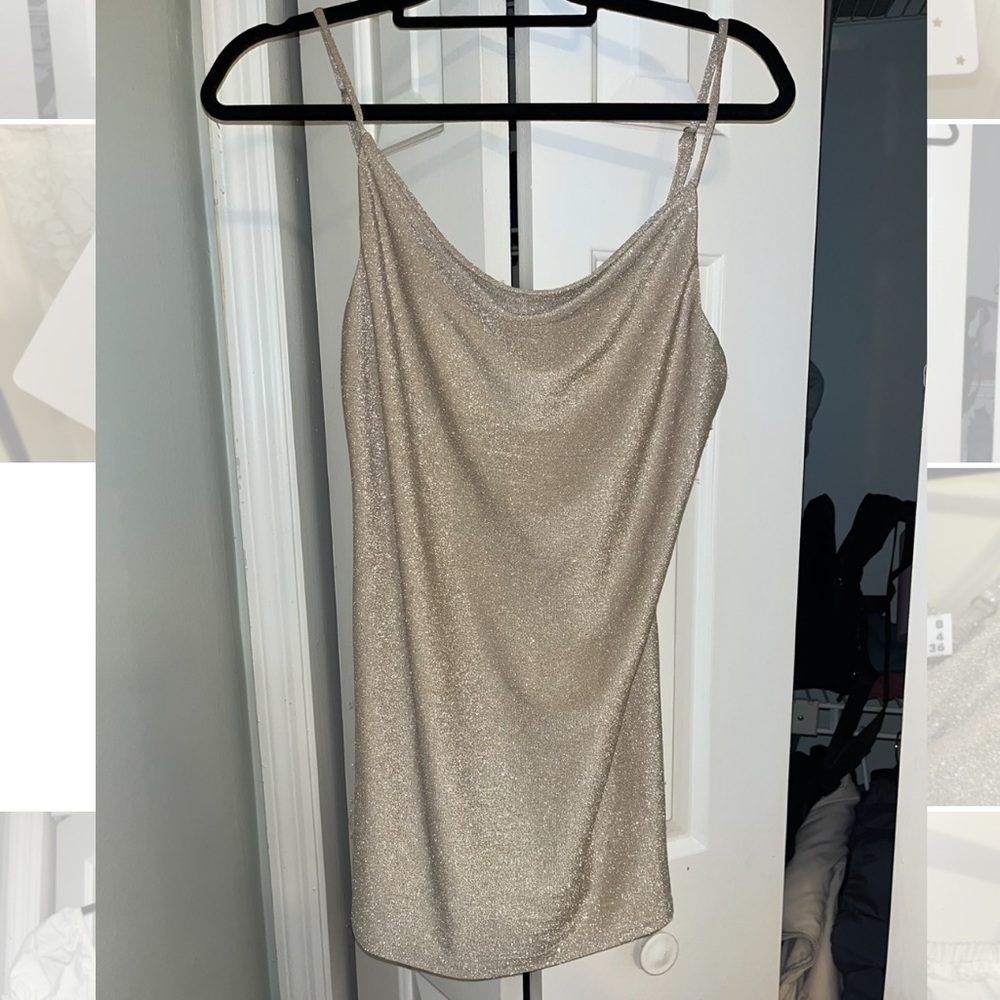 Sparkly gold cocktail dress